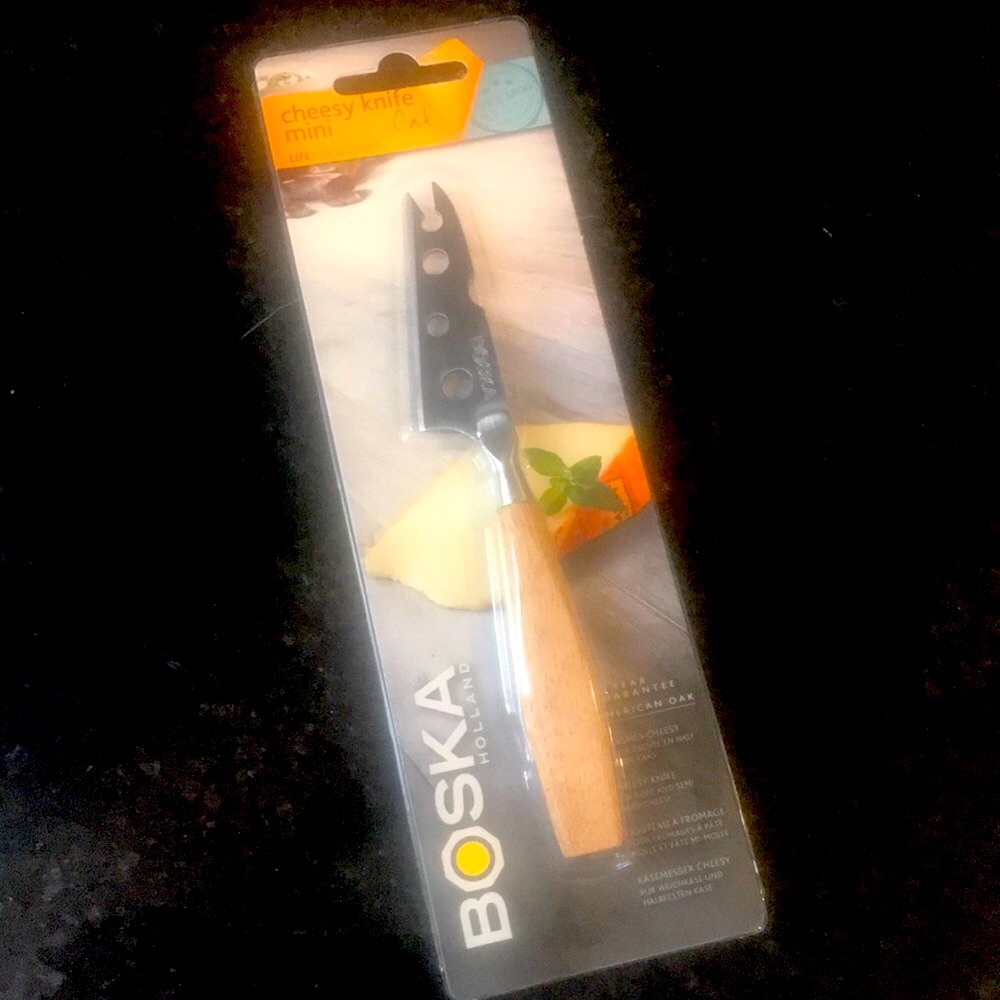 Oak handle cheese service knife. Great bundle item
